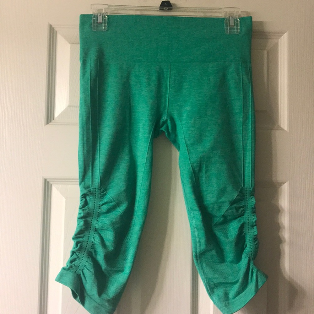 Green Cropped Lululemon Leggings